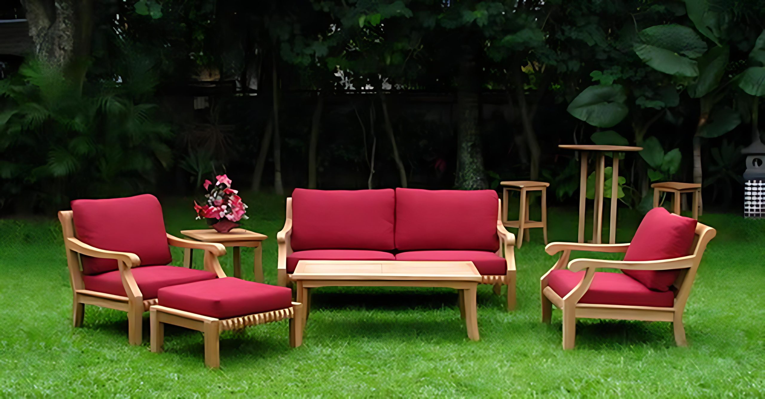 PREMIUM TEAK GARDEN FURNITURE DEEP SEATING SET