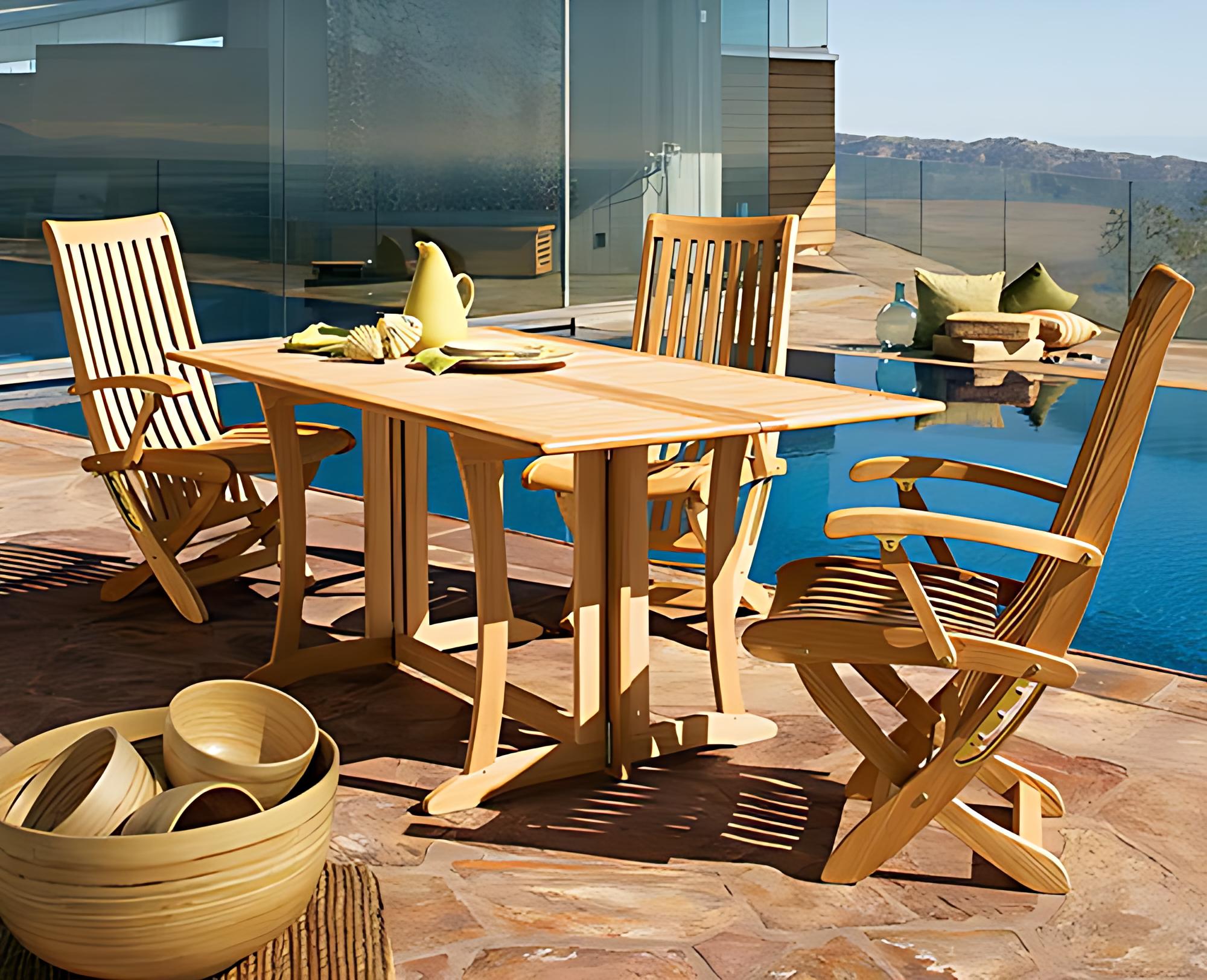 Teak Patio Dining Set Furniture