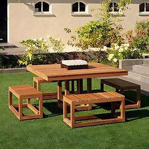 Luxury teak sun lounger patio furniture made in Indonesia for outdoor relaxation