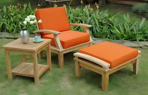 Weather-resistant teak outdoor sofa set patio furniture Indonesia supplier